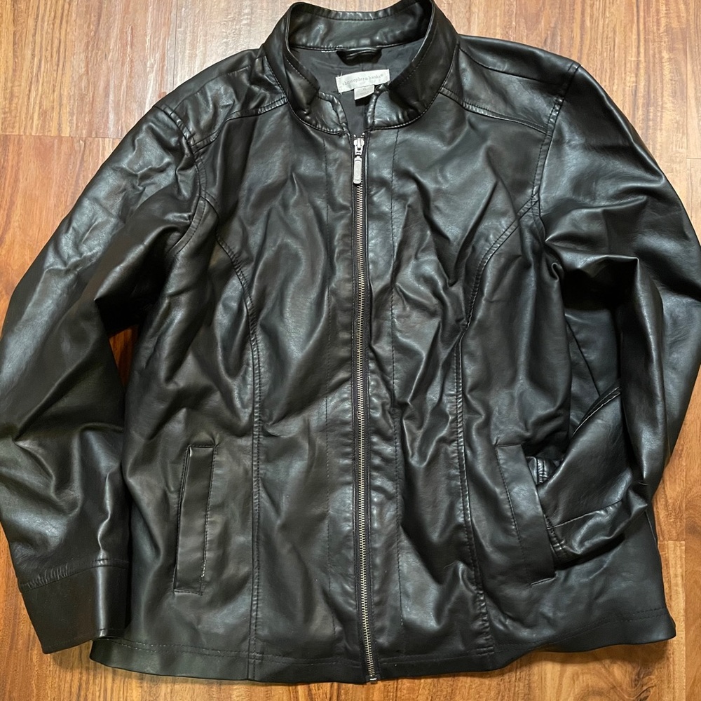 Black, leather jacket